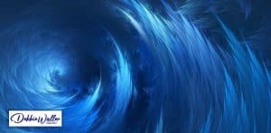 a weird blue spiral to illustrate an article on being stuck in hypnosis