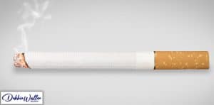 a cigarette, an illustration for unusual facts about smoking article