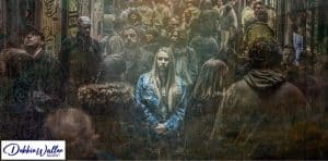 woman alone in a crowd to illustrate social anxiety article