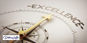 compass with pointer indicating excellence to illustrate an article on perfectionism and healthy striving