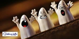 a picture of comic ghosts to illustrate an article about unusual, halloween-related phobias,