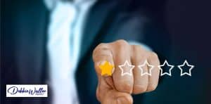 image of a man giving a one star review to illustrate an article about dealing with your inner critic