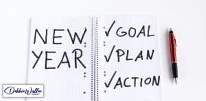 image of a diary page setting out goal, action and plan to illustrate an article about keeping new year resolutions