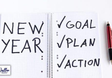 image of a diary page setting out goal, action and plan to illustrate an article about keeping new year resolutions